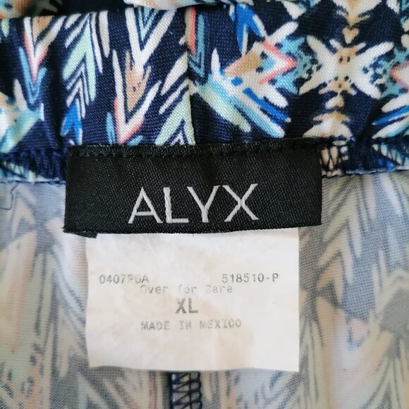 Alyx Womens Multicolor Elastic Waistband Aztec Print Palazzo Pants Size XL - Picture 5 of 6